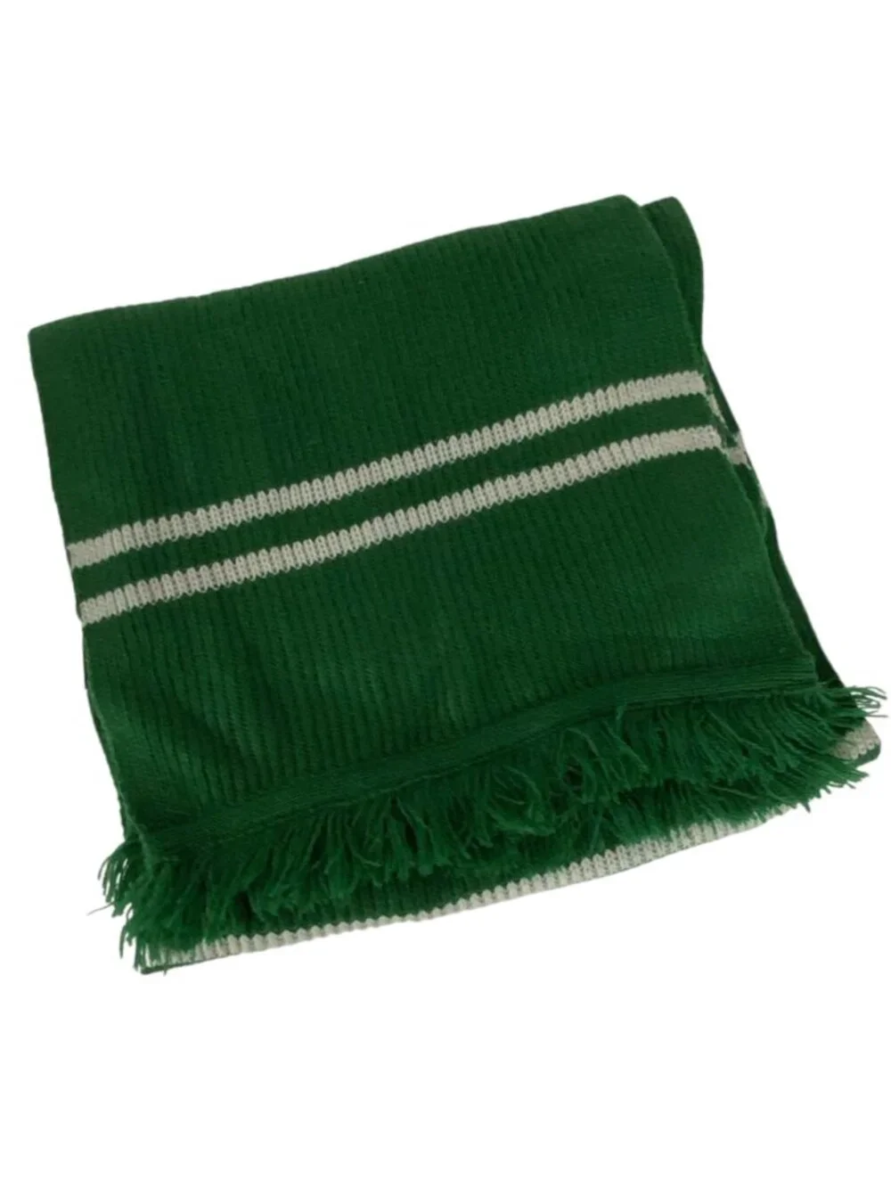 The Wizarding World Of Harry Potter Slytherin Green White Acrylic Scarf Fringe